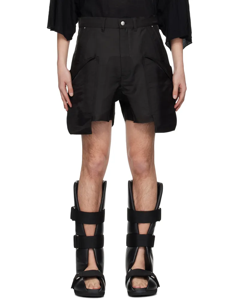 Rick Owens Black Stefan Cargo Shorts 09
