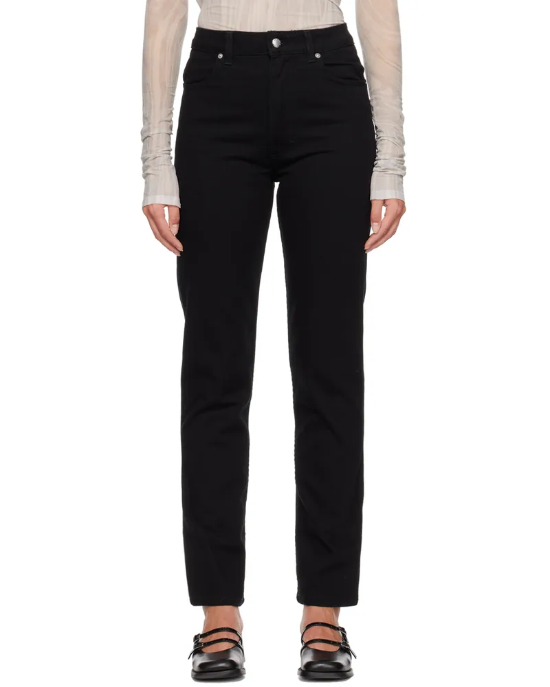 Eckhaus Latta Black Straight Leg Jeans Almost