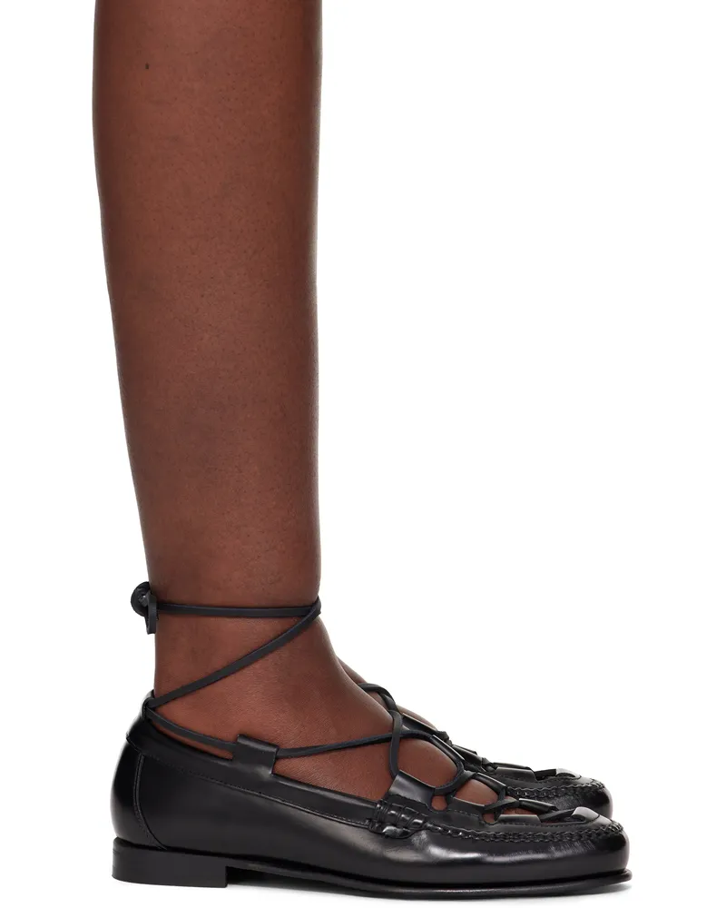 HEREU Black Cordada Loafers Black