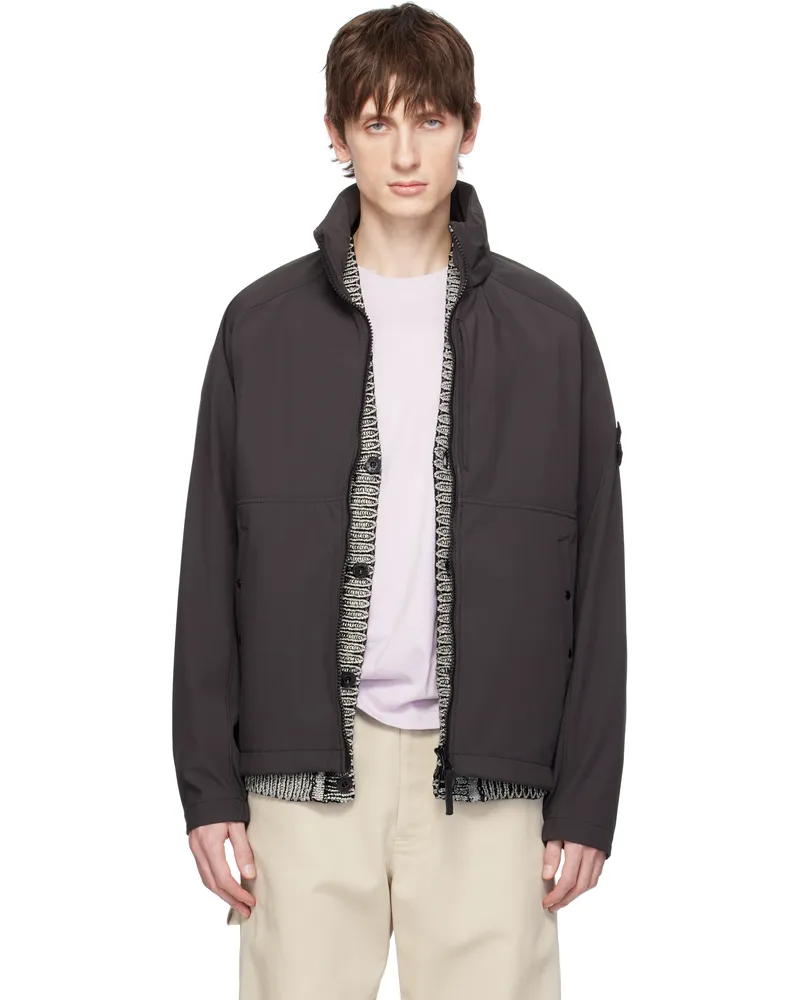 Stone Island Gray 4100010 Light Soft Shell-R Jacket V0065