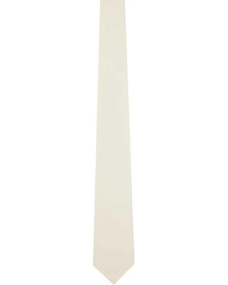 AURALEE Off-White Washed Finx Twill Tie Light