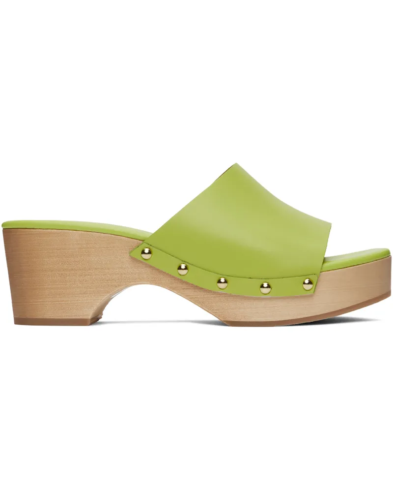 aeyde Green Bobbie Clogs Apple