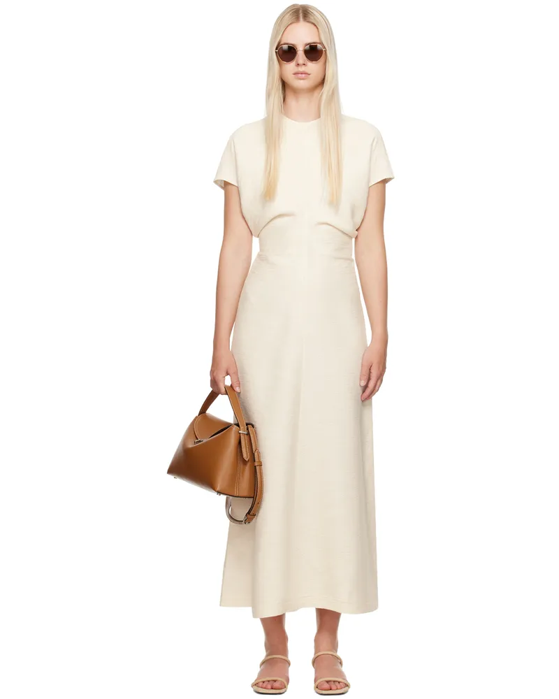 Totême Off-White Slouch Waist Maxi Dress 055