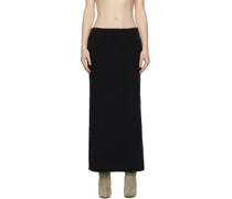 Gray Wool Tailored Maxi Skirt