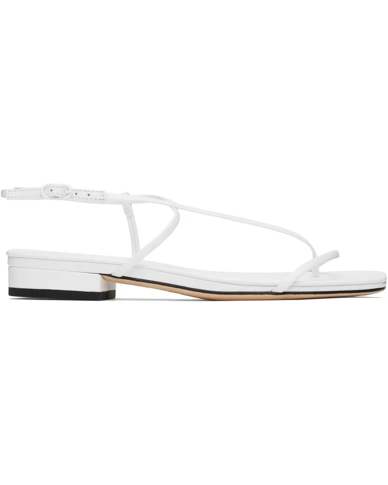 Studio Amelia White Cross Front Flat Sandals Wht