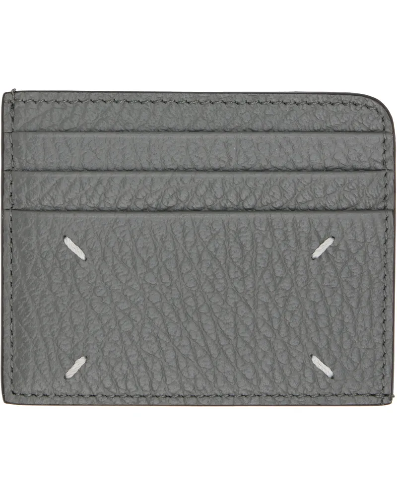 Maison Margiela Gray Four Stitches Card Holder T8127