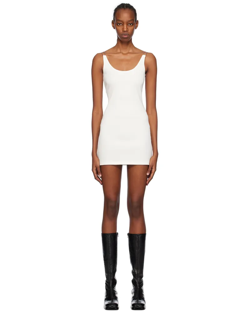 Dion Lee SSENSE Exclusive White Double Wire Minidress Ivory