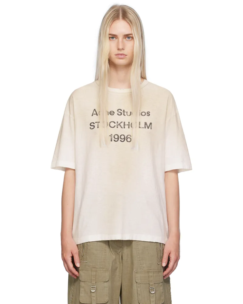 Acne Studios Off-White Printed T-Shirt Dc6