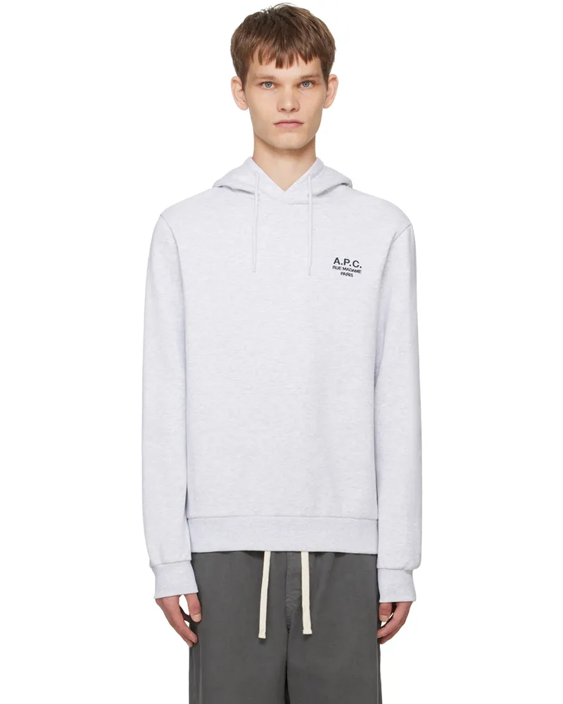 A.P.C. Gray Standard 'Rue Madame' Hoodie Gris