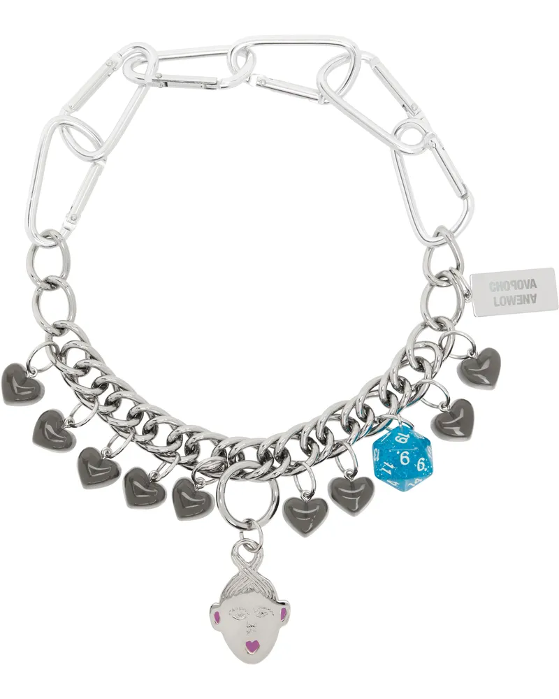 CHOPOVA LOWENA Silver Kiss BFF Necklace Multi