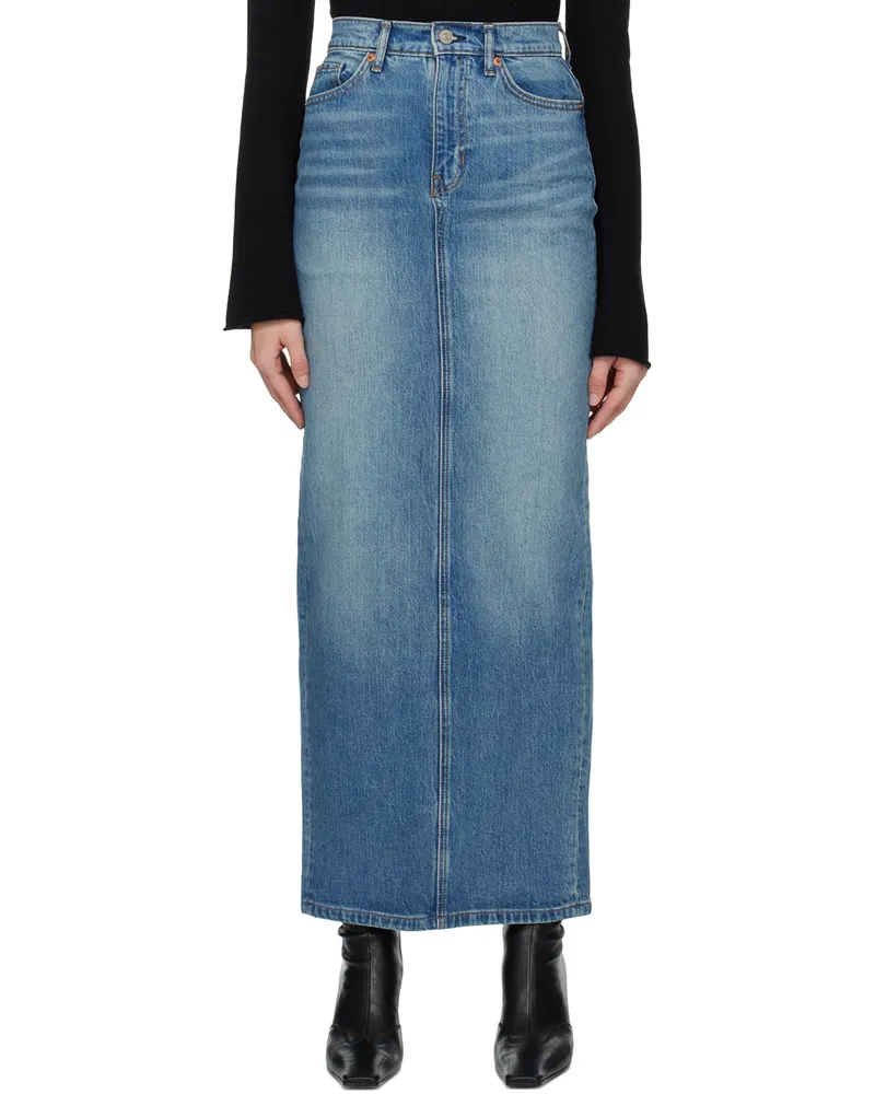 Reformation Blue Daria Denim Maxi Skirt Merritt