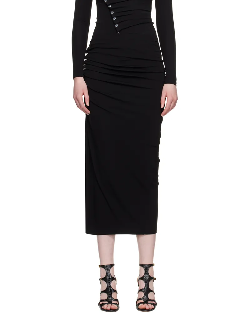 Paco Rabanne Black Jersey Midi Skirt P001