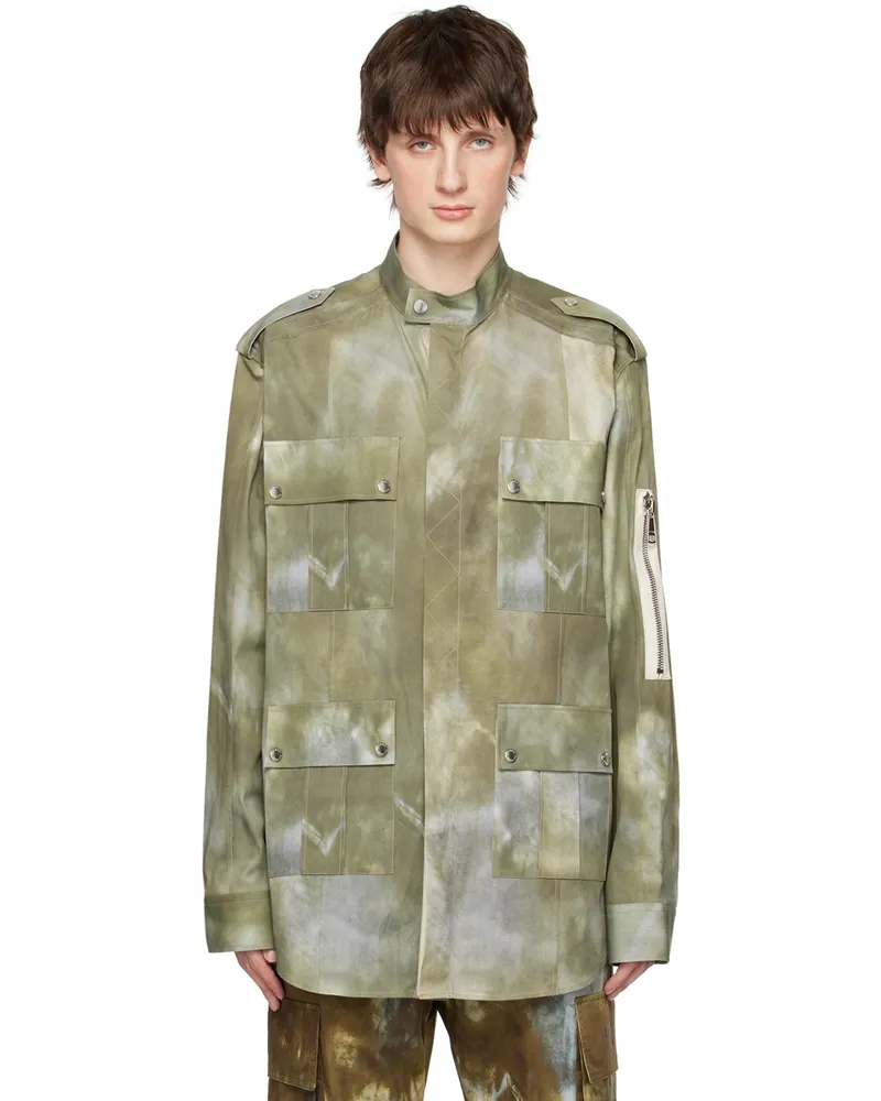 Balmain Green Tie-Dye Jacket Udf