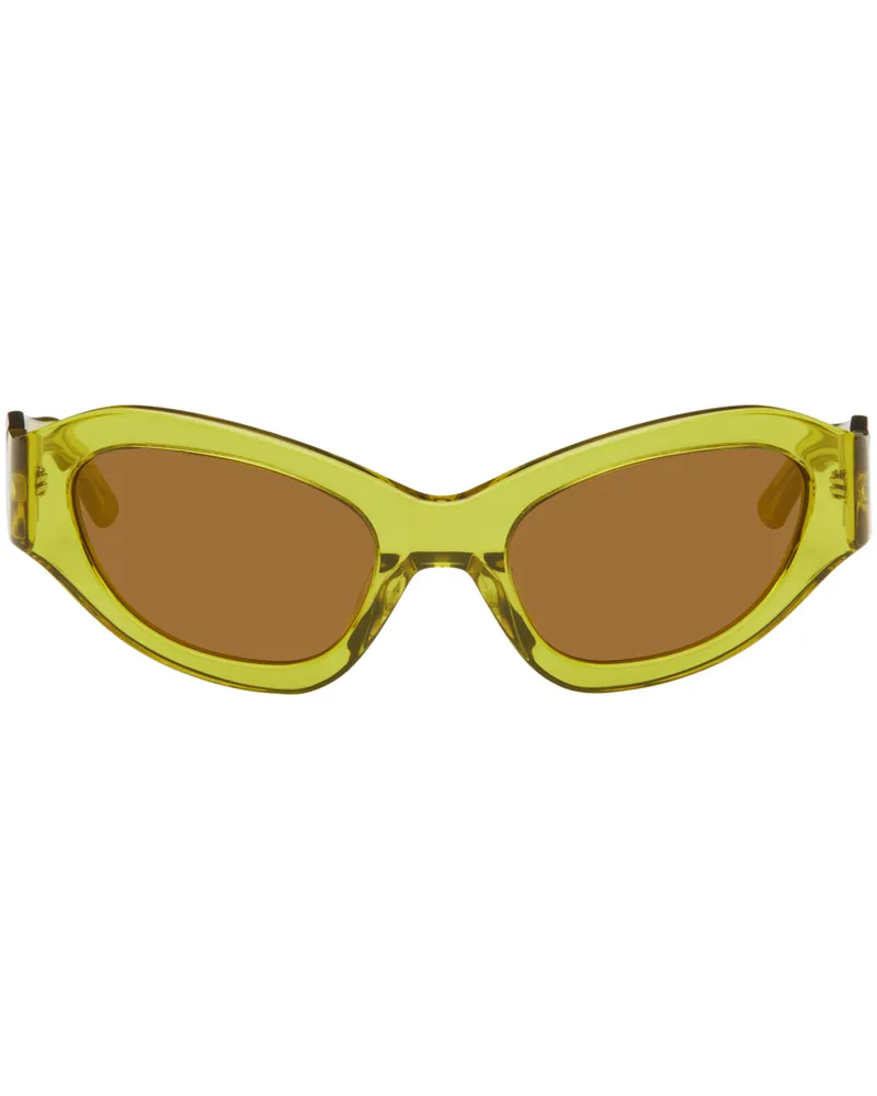 Eckhaus Latta SSENSE Exclusive Yellow 'The Bug' Sunglasses Mirror