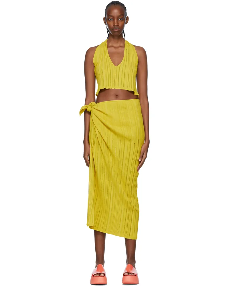 Marco Rambaldi SSENSE Exclusive Yellow Viscose Cover-Up Set 02