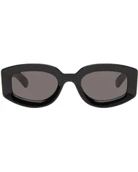 Gucci Black Geometric Frame Sunglasses Black-black-grey