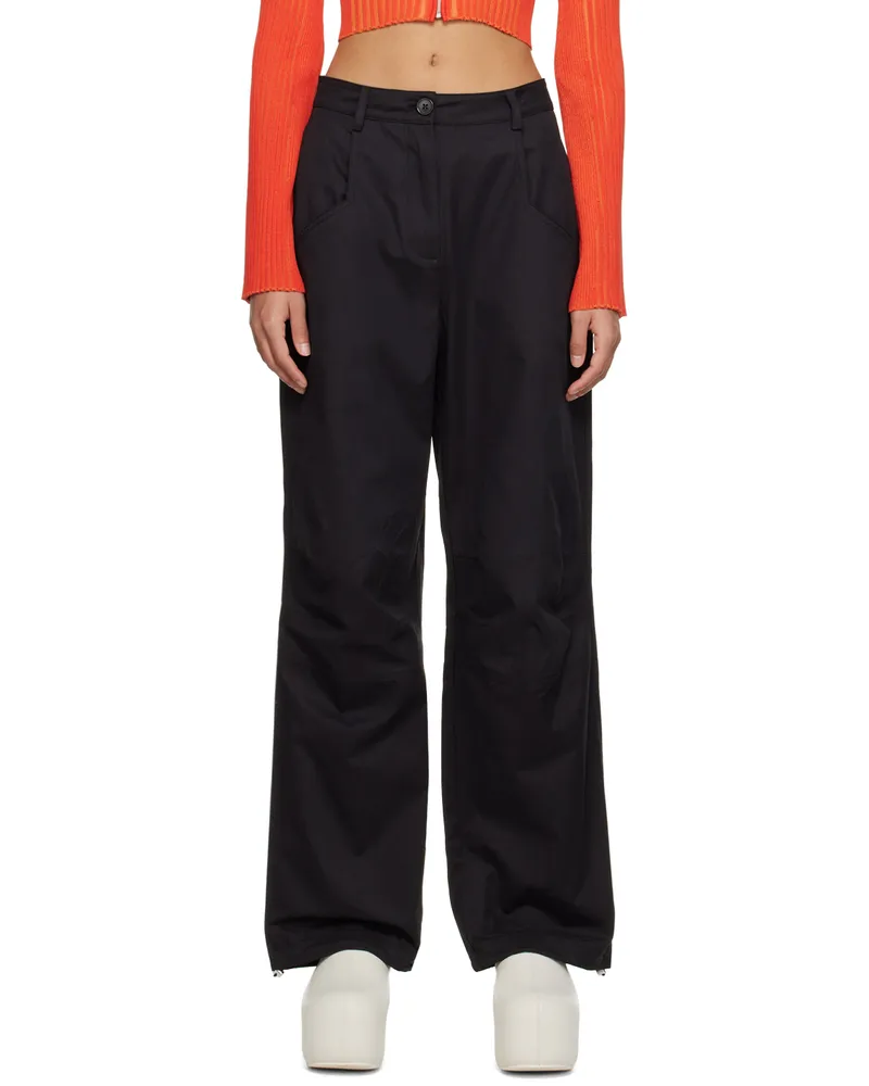 Han Kjøbenhavn Black Coated Trousers Black