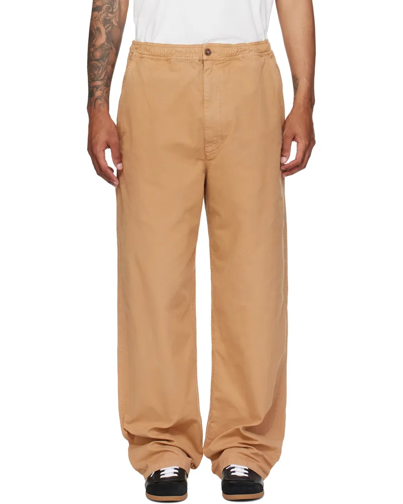 Maison Margiela Beige Cotton Canvas Trousers 156