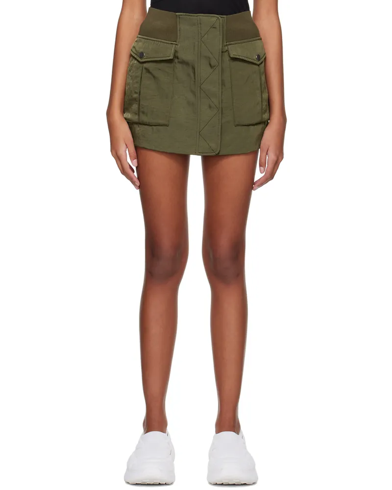 Dion Lee Green Bomber Miniskirt Military