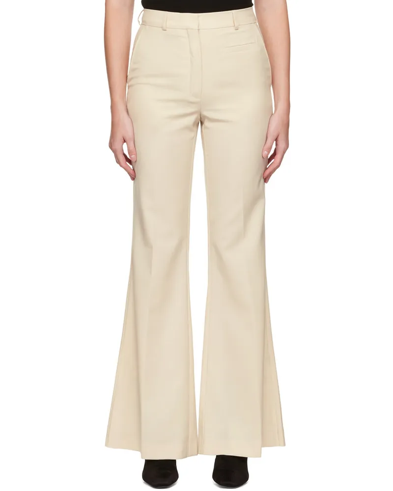Olēnich Off-White Flared Trousers Vanilla