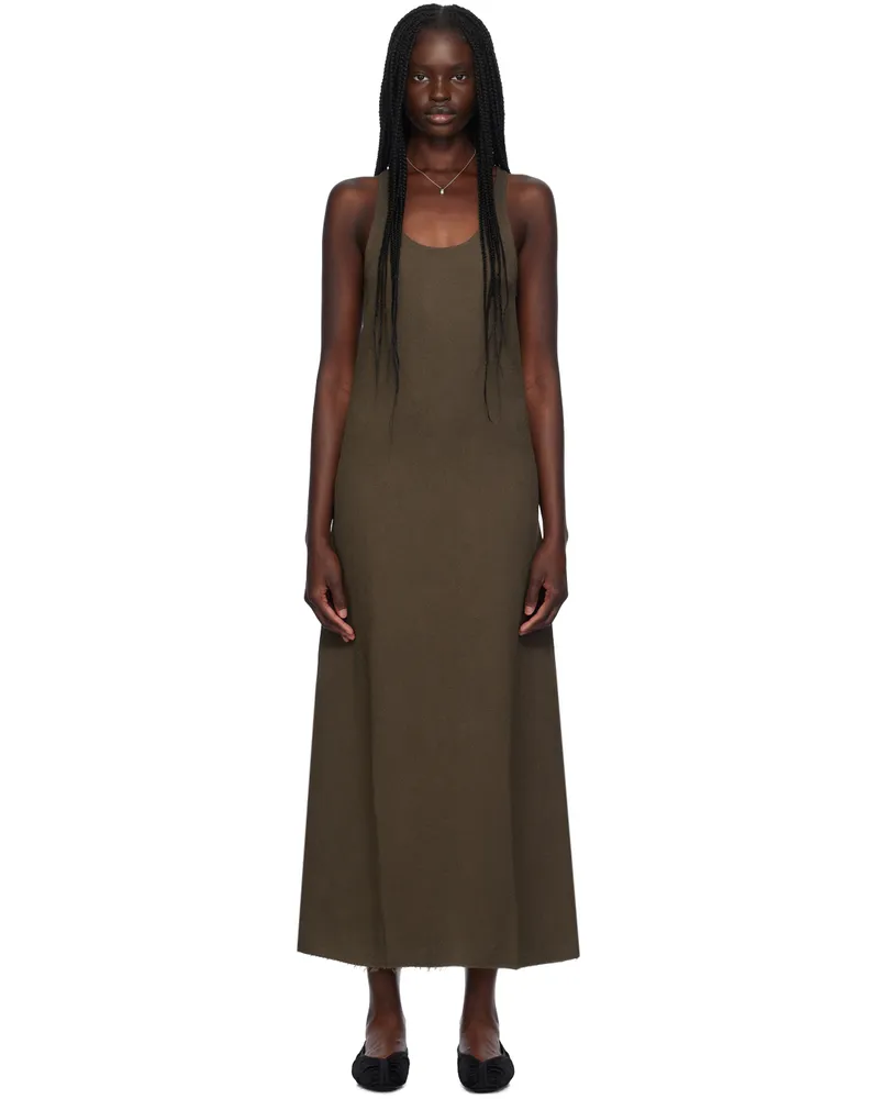 Totême Brown Scoop Neck Maxi Dress 014