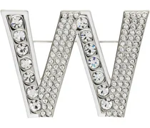 Silver & White Carella Brooch
