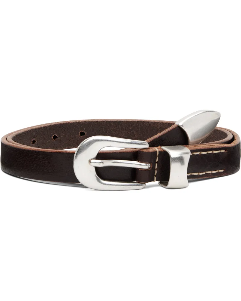 Our Legacy Brown 2 CM Belt Brown