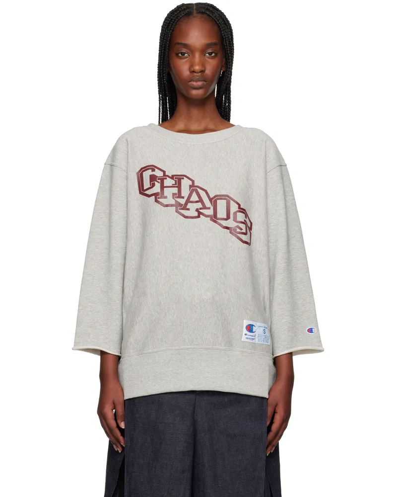 Undercover Gray Champion Edition Chaos Sweatshirt Top