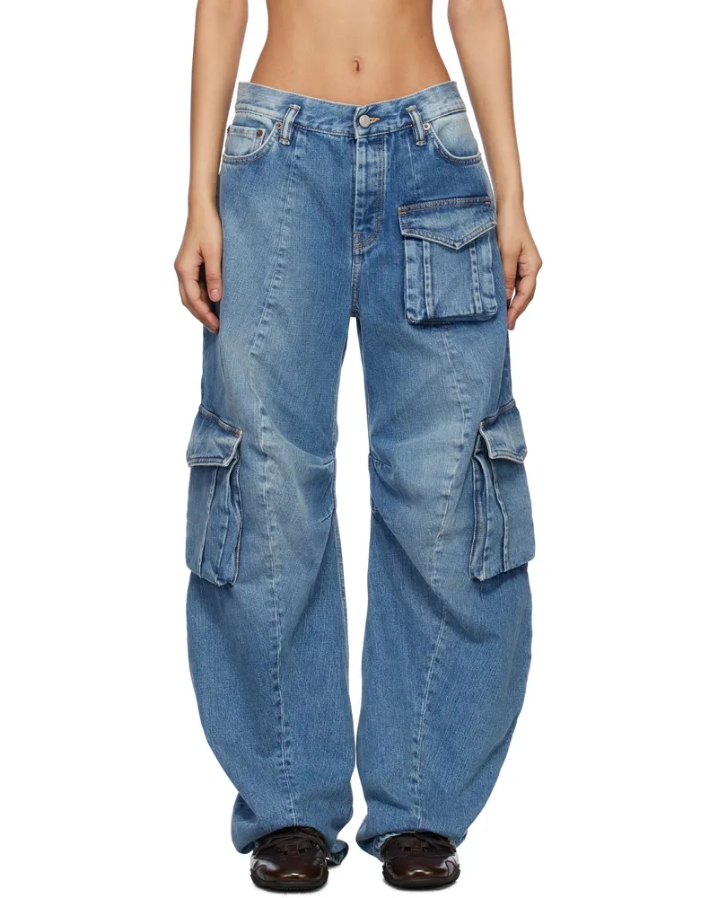 Acne Studios Blue Cargo Jeans Auz