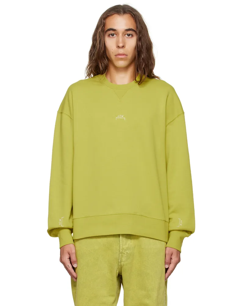 ACW* Yellow Embroidered Sweatshirt Green