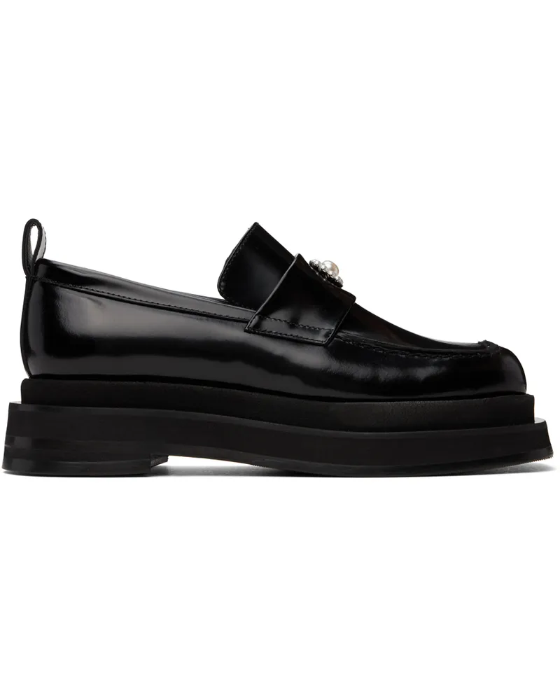 Simone Rocha Black Heart Toe Platform Loafers Black