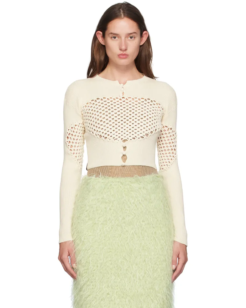 Isa Boulder Off-White Amanda Crop Top Offwhite