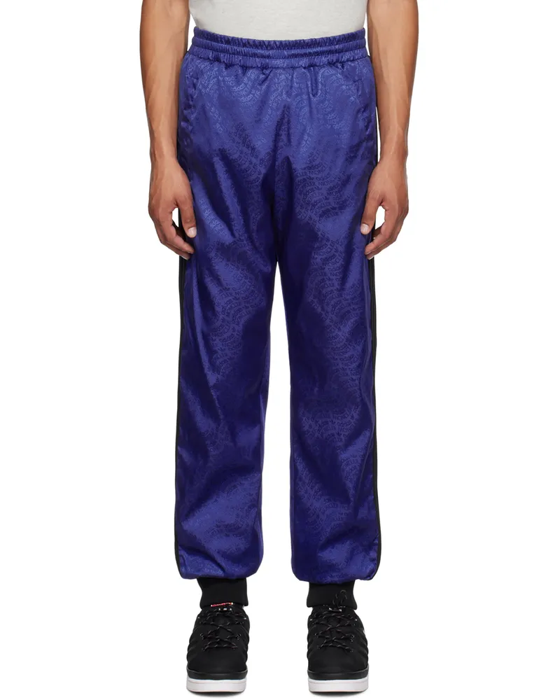 Moncler Moncler x adidas Originals Blue Down Trousers 73b