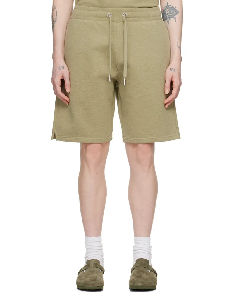 AMI Paris Green Ami de Cœur Shorts Heather