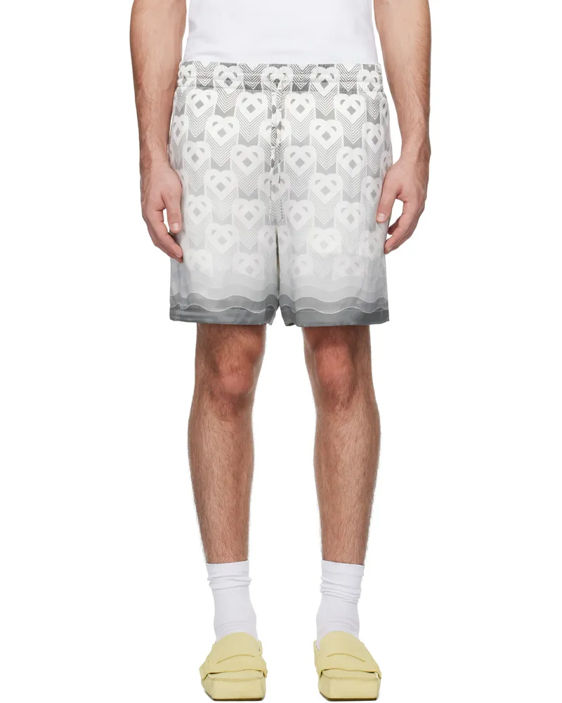 Casablanca Paris Gray Drawstring Shorts Grey