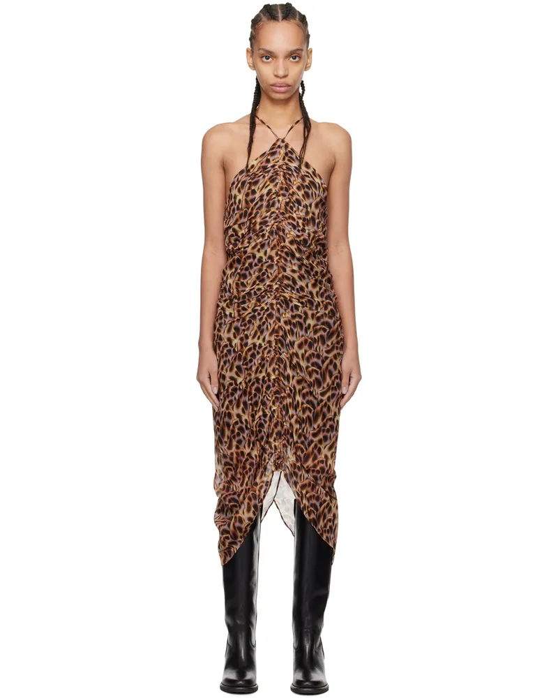 Étoile Isabel Marant Brown & Purple Valdi Midi Dress 10oe