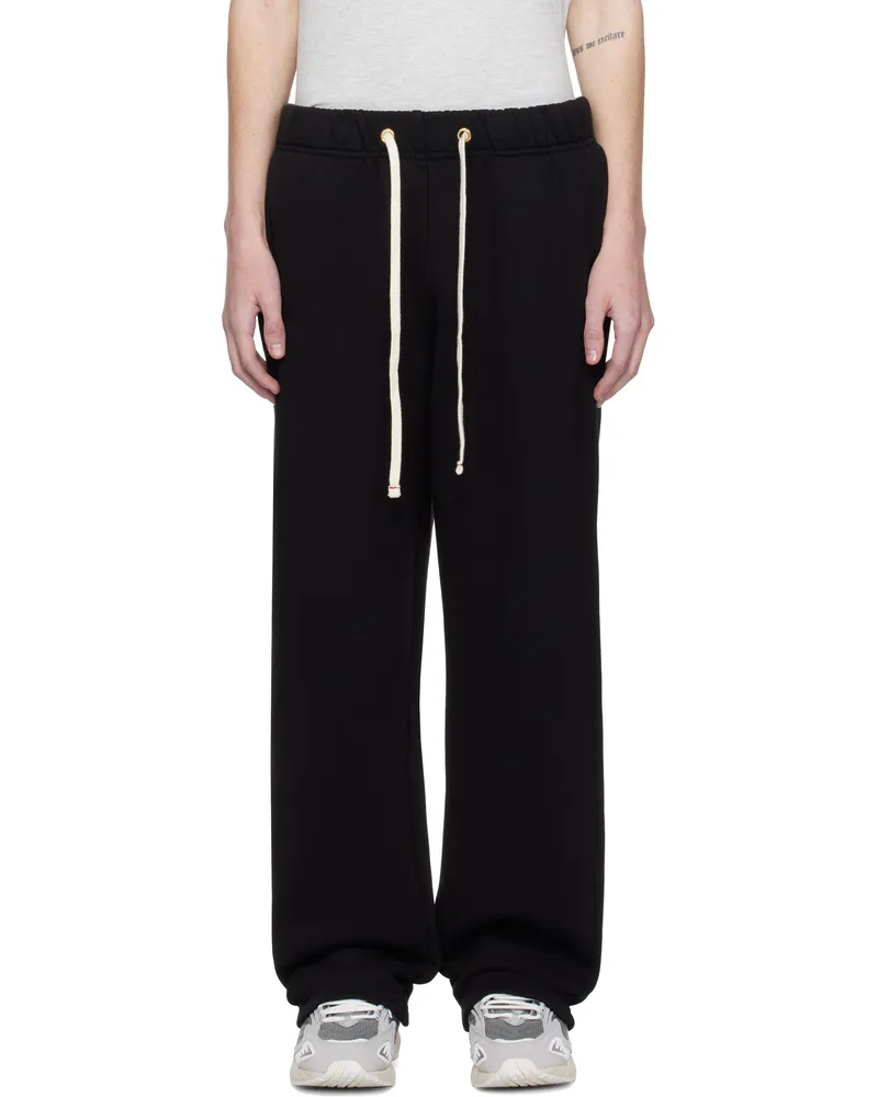LES TIEN Black Heavyweight Classic Sweatpants Jet