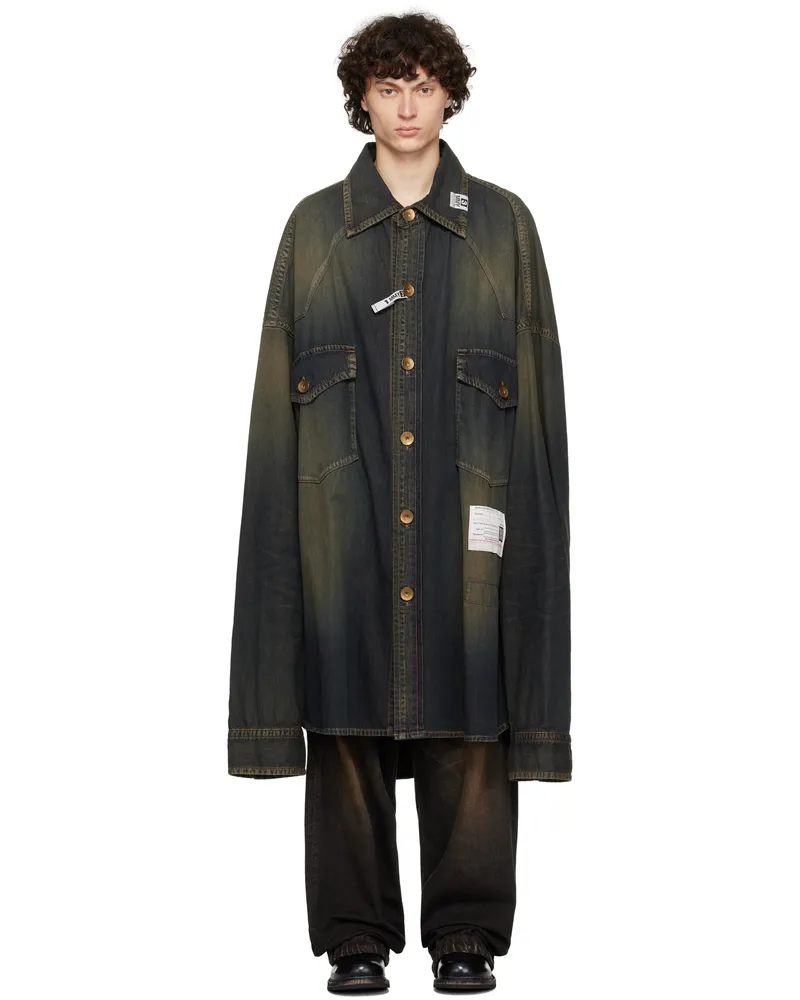 MIHARAYASUHIRO Navy Huge Western Denim Shirt Indigo