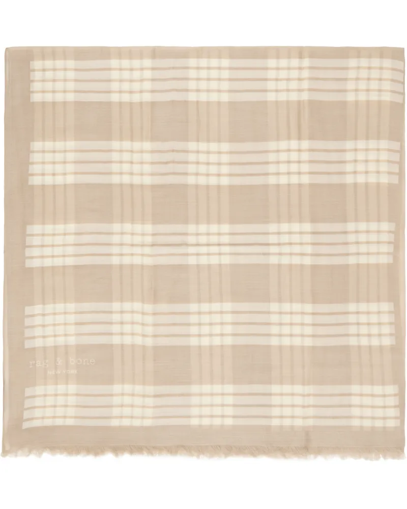 Rag & Bone Beige Harlow Geo Scarf Camel