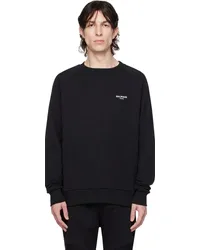 Balmain Black Flocked Sweatshirt Eab