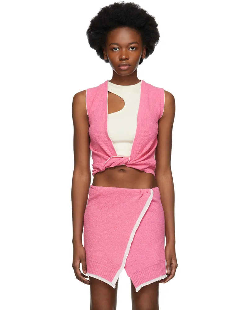 Jacquemus Pink 'Le Haut Noué' Vest 430