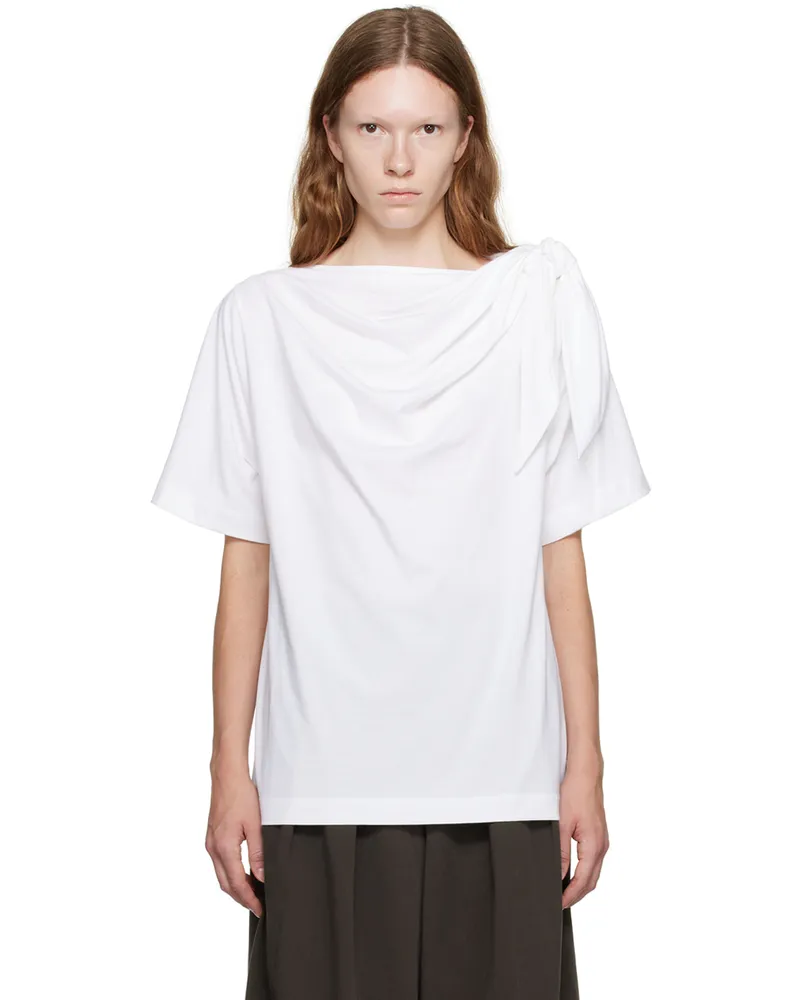 Dries van Noten White Knotted T-Shirt 1