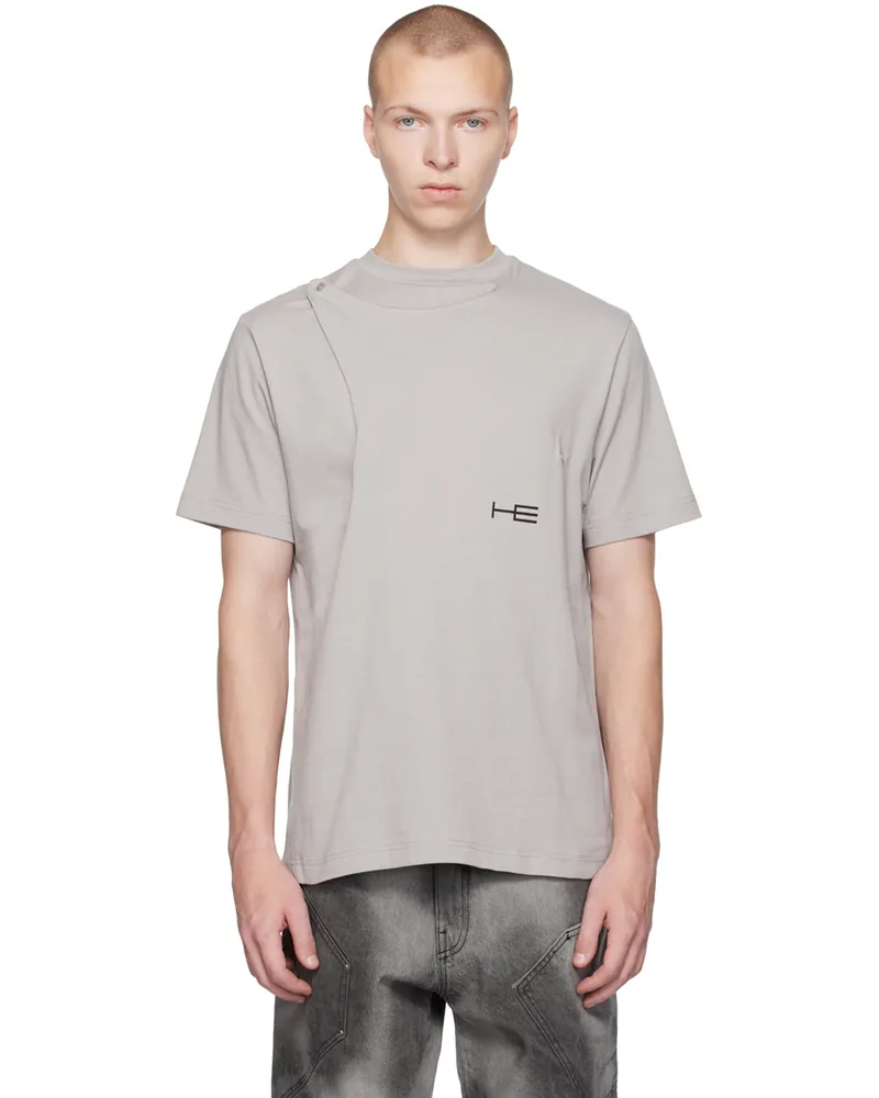 Heliot Emil Gray Enubilous T-Shirt Light