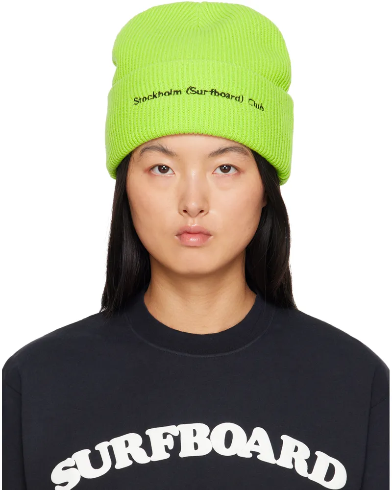 Stockholm (Surfboard) Club Green Logo Beanie Flou