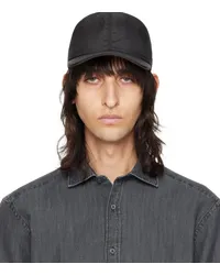 Ermenegildo Zegna Black Technical Fabric Baseball Cap Bk1