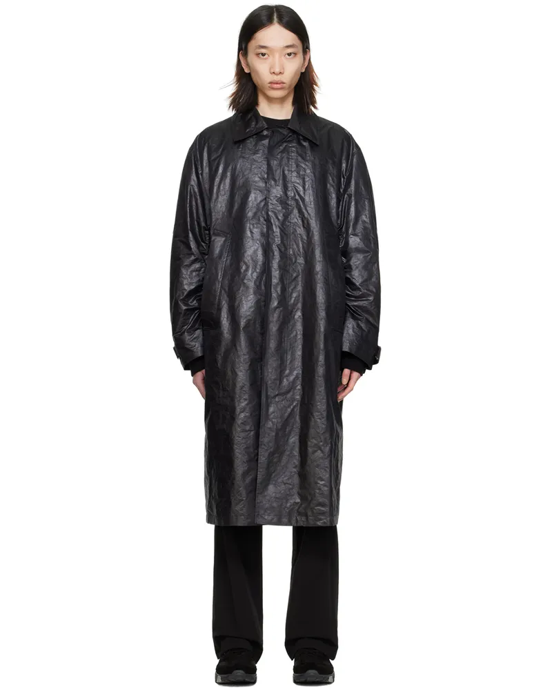 Wooyoungmi Black Crinkled Coat 913b