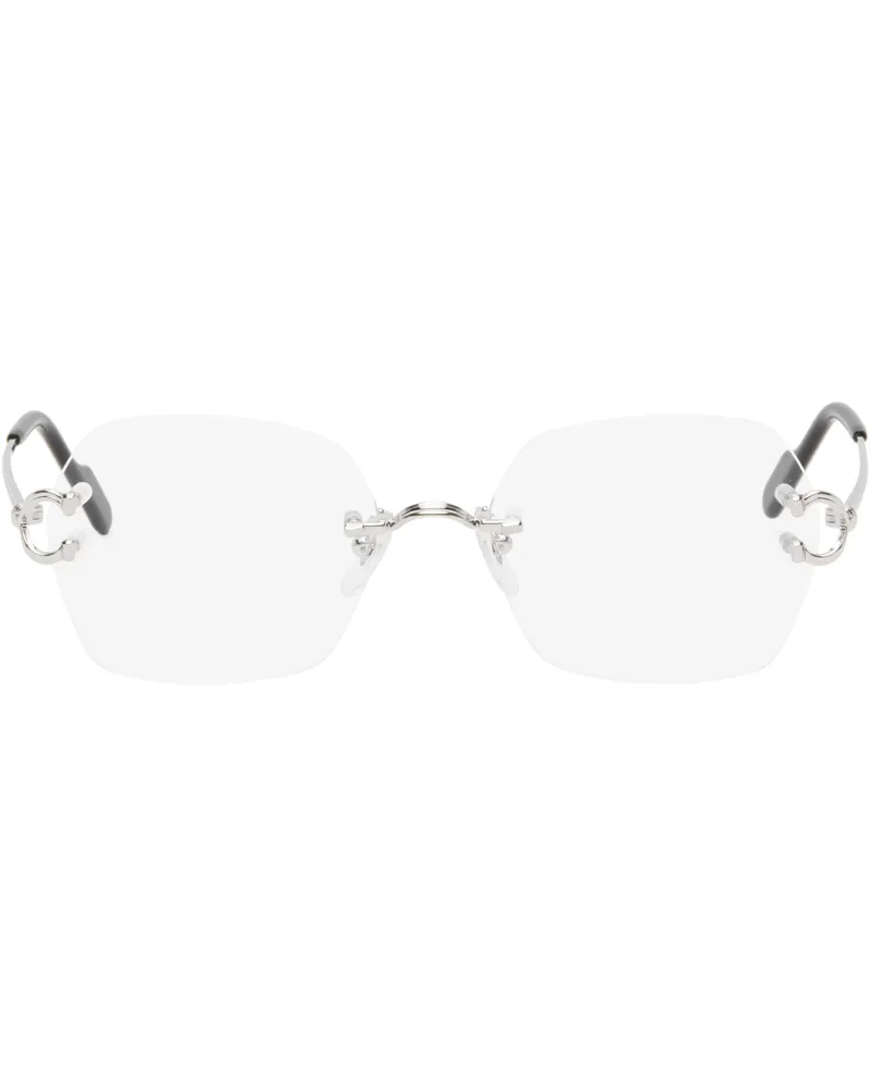 Cartier Silver 'Signature C de Cartier' Glasses 002