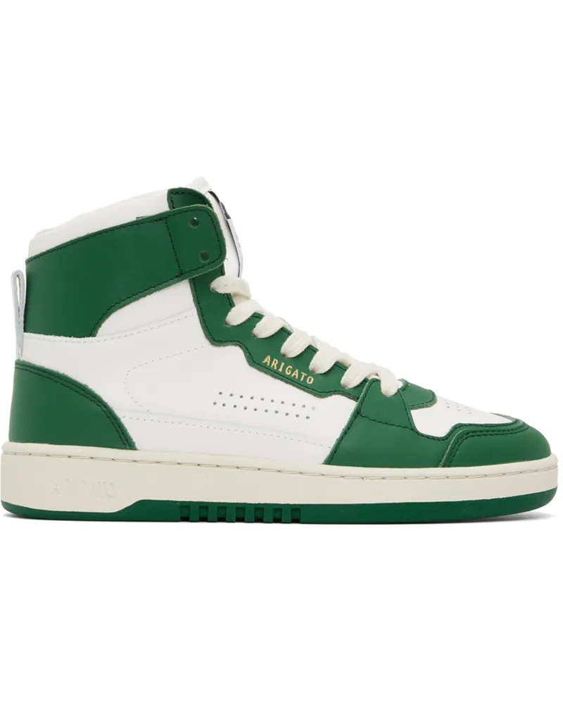 Axel Arigato White & Green Dice Hi Sneakers White