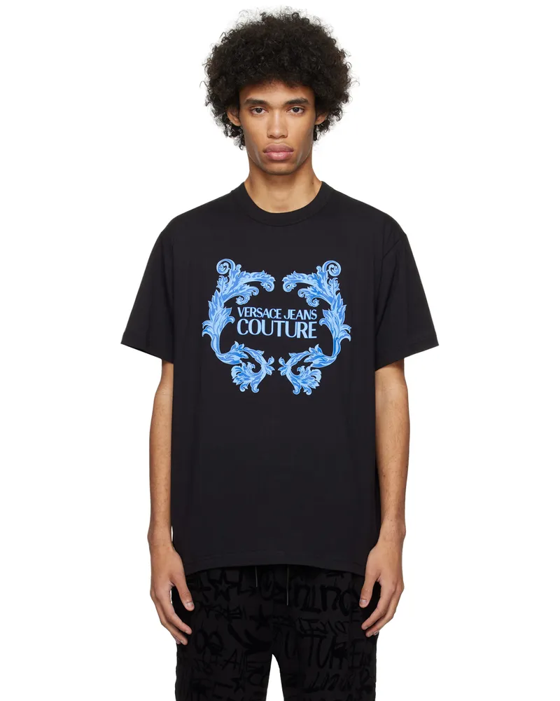 Versace Jeans Black Baroque T-Shirt E899