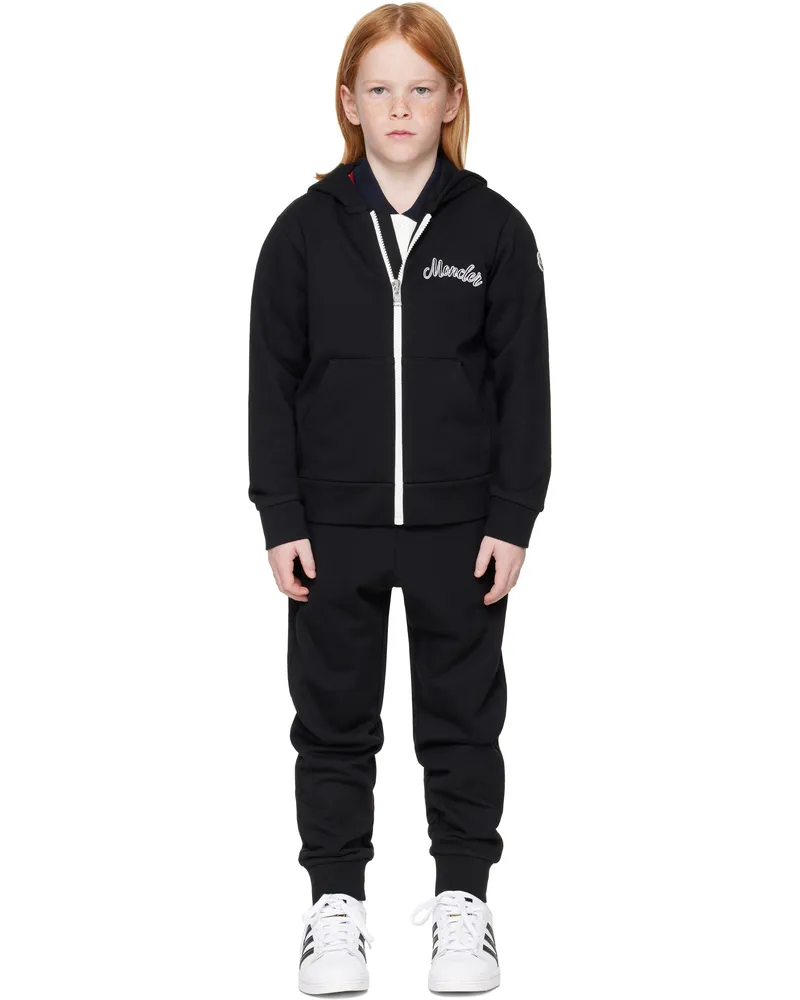 Moncler Kids Black Cotton Sweatsuit 999